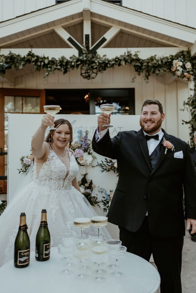 Champagne Tower Wedding Photographer